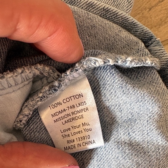 Show Me Your Mumu Mission denim zip up romper - Picture 3 of 9